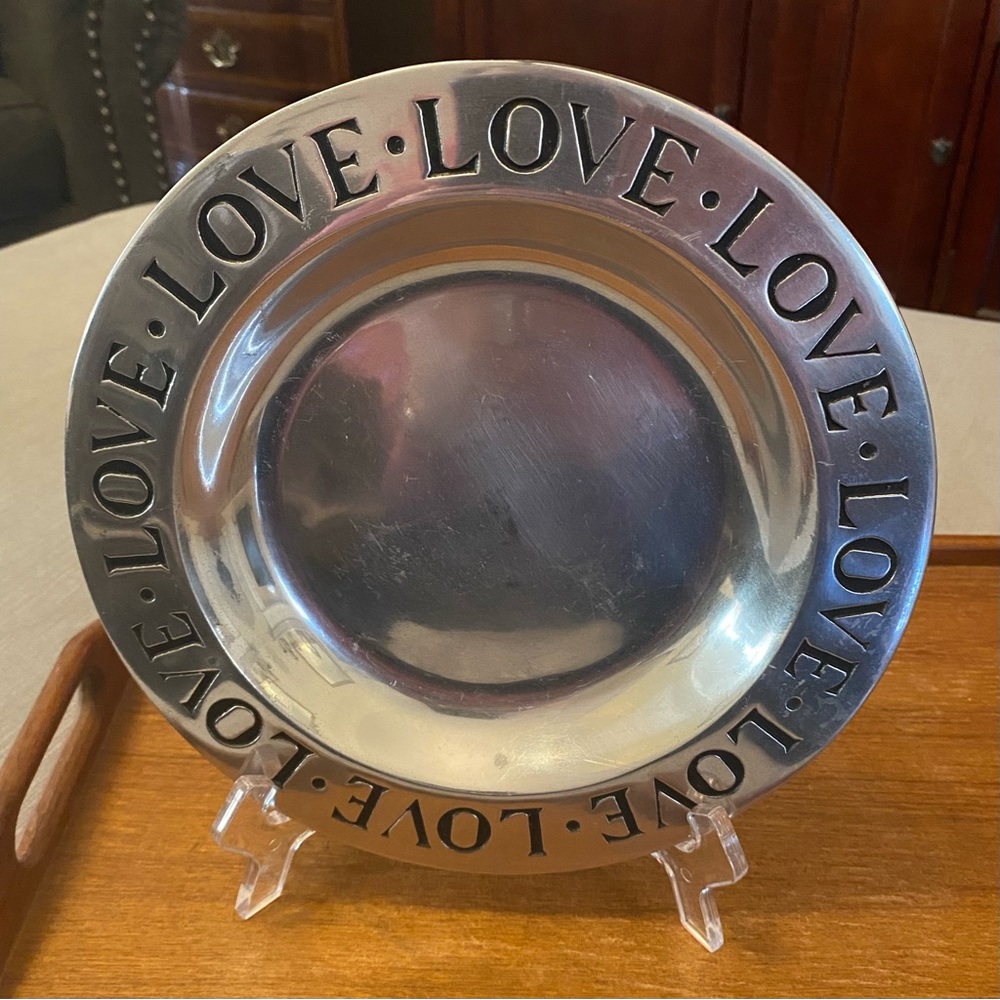 Wilton Pewter Love Plate